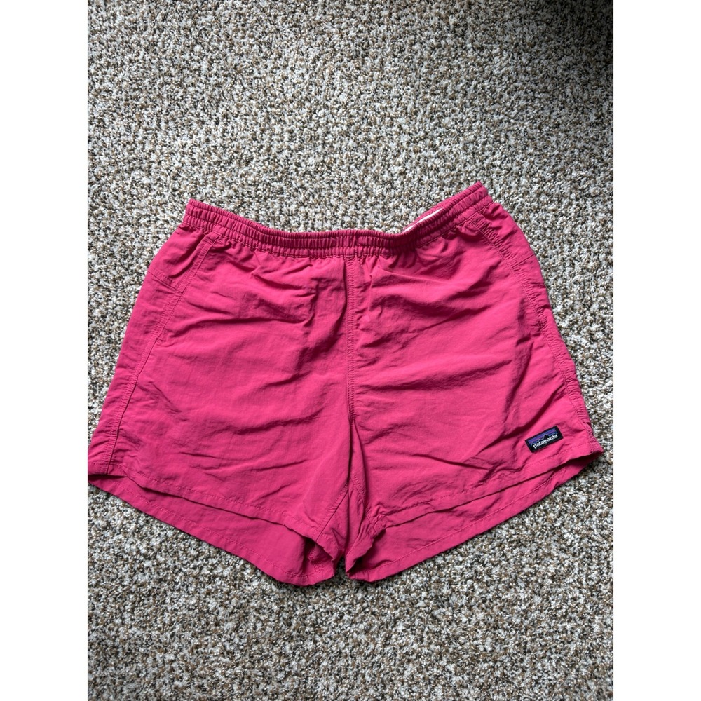 NEW Patagonia Baggies Shorts Medium Pink 5 Inch Inseam Nylon Active Outdoor
